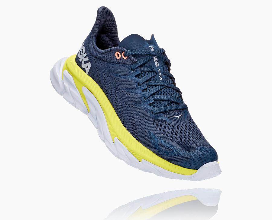 Hoka Womens Running Shoes NZ - Hoka One One Clifton Edge Navy (SKO702891)